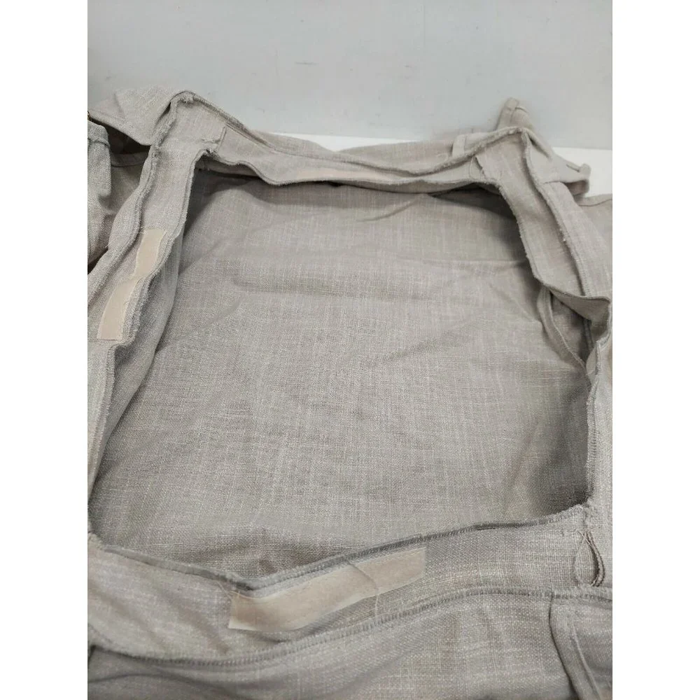 Pottery Barn Kids Comfort Ottoman Slipcover Solid Washed Grainsack Flax NwT
